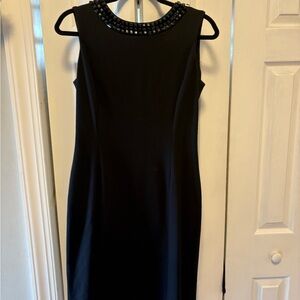 Calvin Klein Black Embellished Midi Dress